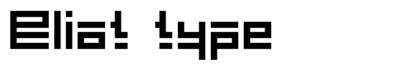 Eliot type font
