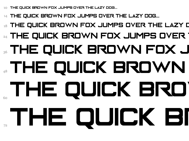 Enter The Grid font waterfall
