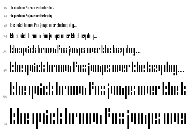 Error Stencil font waterfall