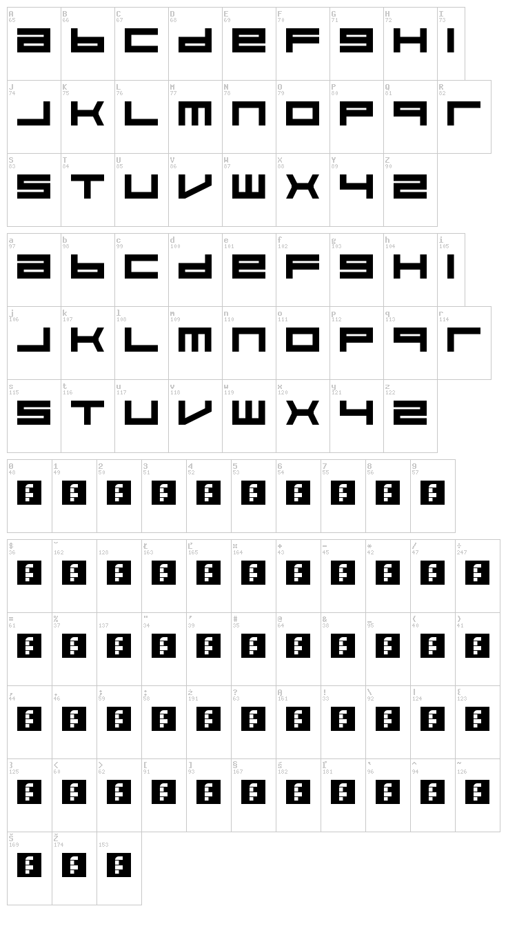 Feisar font map