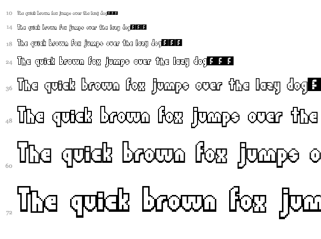 Flappy Birdy font waterfall