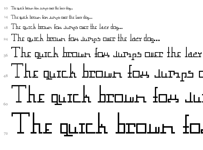 Gravimetric font waterfall