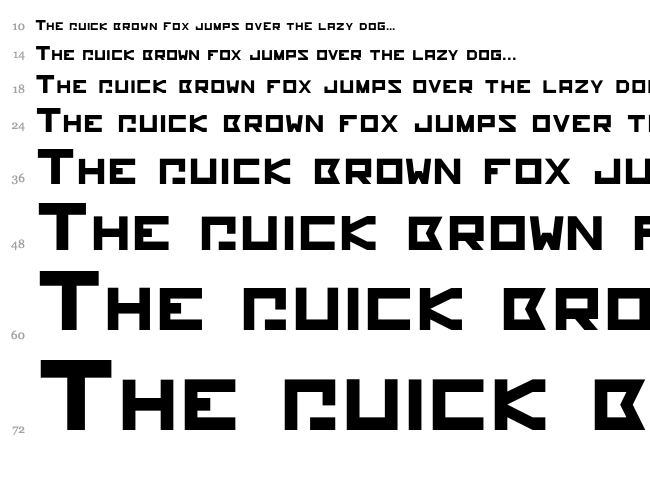 Hammerhead font waterfall