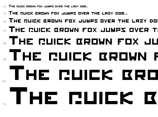 Hammerhead font waterfall