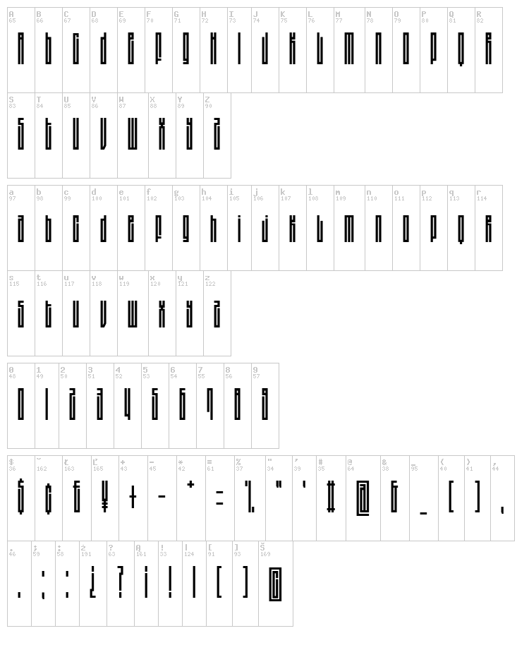 Hauptbahnhof font map