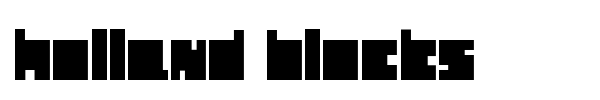 Holland Blocks font