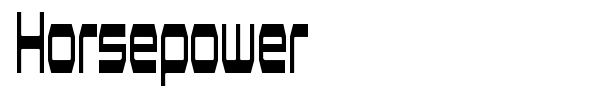Horsepower font