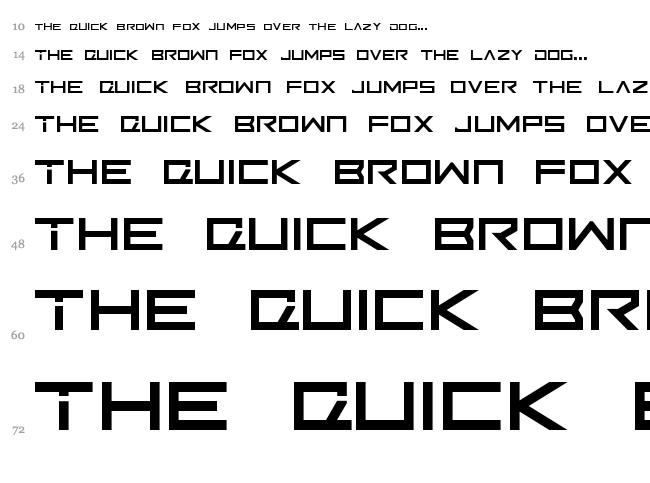 ISL Fade to Blak font waterfall