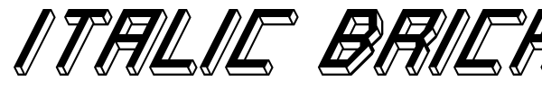 Italic Bricks font