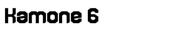 Kamone 6 font