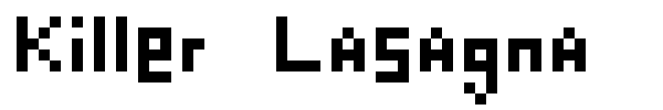 Killer Lasagna font