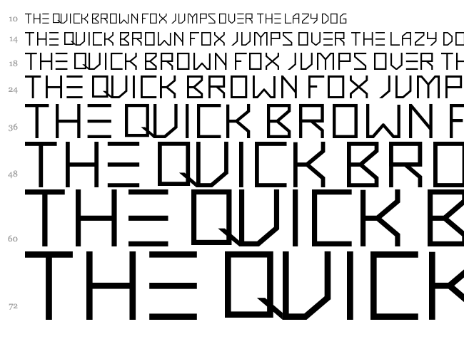 Knarf Art font waterfall