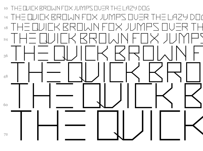 Knarf Art font waterfall