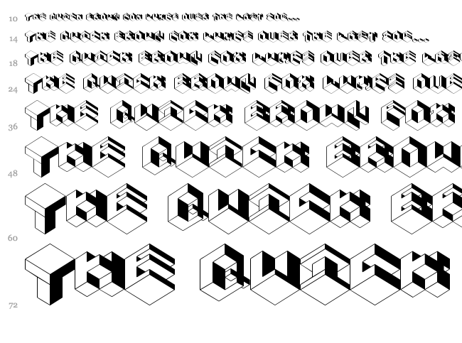 Koobz font waterfall