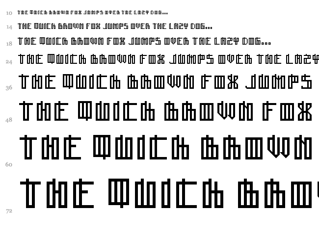 Lain font waterfall