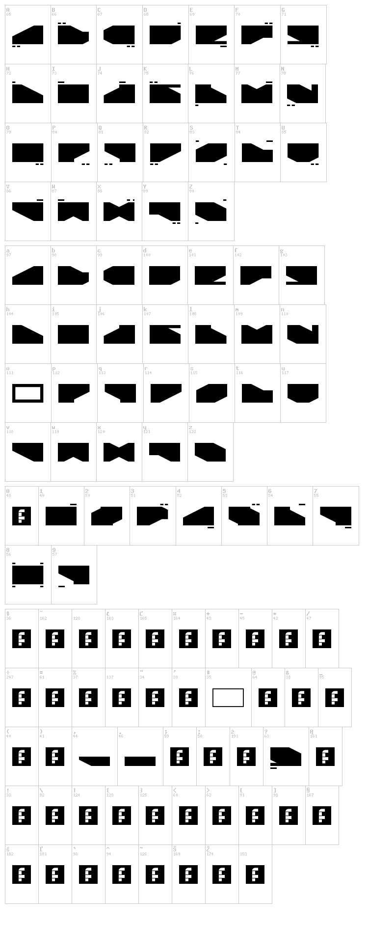 LDR#2 font map