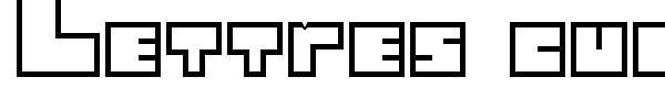 Lettres cubiques font