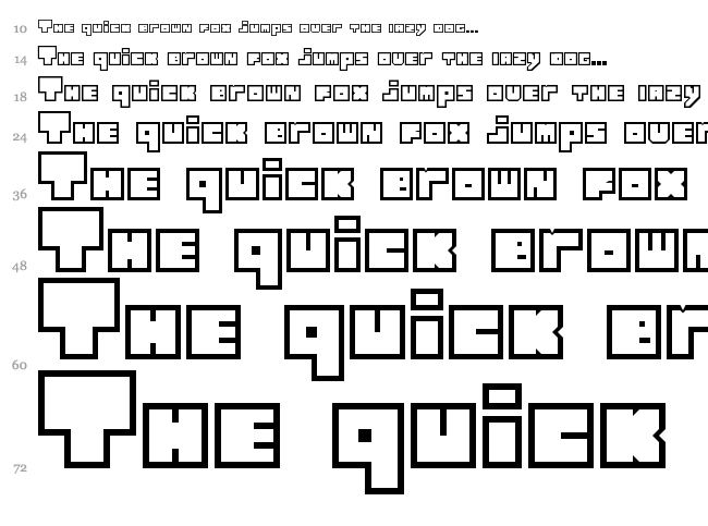 Lettres cubiques font waterfall