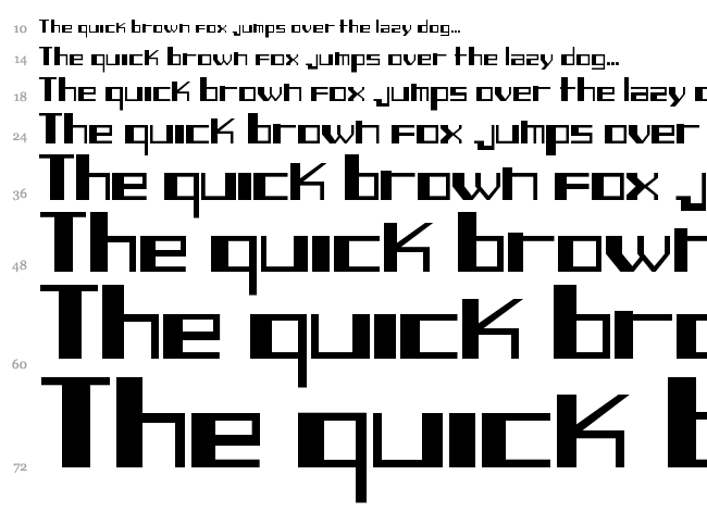 Linea font waterfall