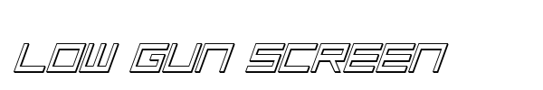Low Gun Screen font