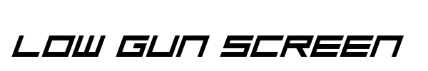 Low Gun Screen font preview