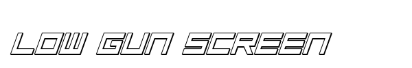 Low Gun Screen font preview
