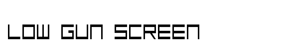 Low Gun Screen font preview