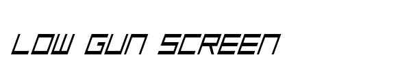 Low Gun Screen font preview