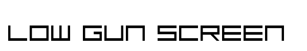 Low Gun Screen font preview