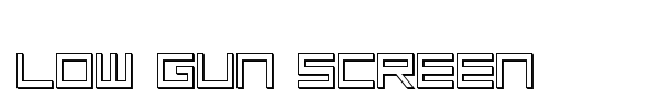 Low Gun Screen font preview