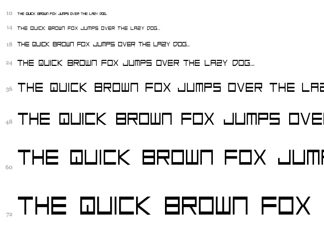 Low Gun Screen font waterfall