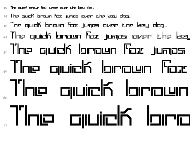 Lyneous font waterfall