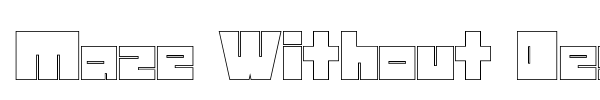 Maze Without Destination font