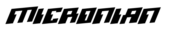 Micronian font