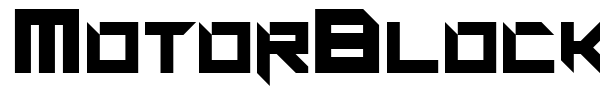 MotorBlock font