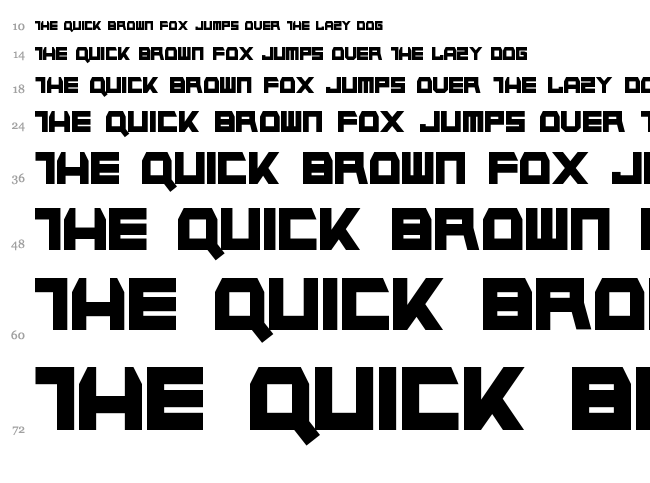 Napalm Strike font waterfall