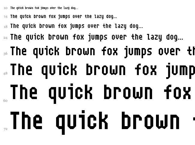 Narrow Rectangle-7 font waterfall