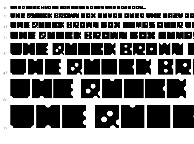 No Dice font waterfall