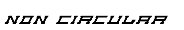 Non Circular font