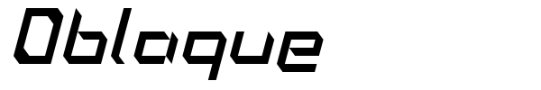 Oblaque font