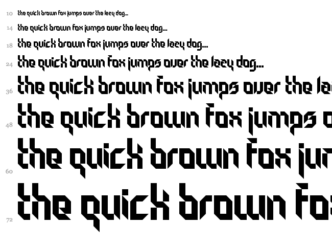 Particulator font waterfall