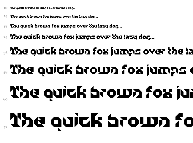 Particulator II font waterfall