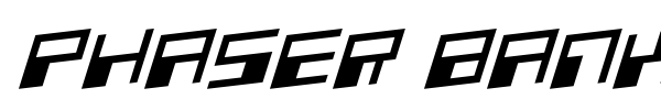 Phaser Bank font