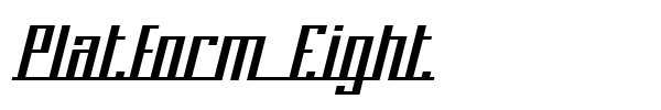 Platform Eight font