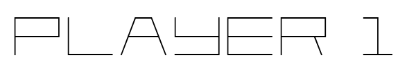 Player 1 Up font preview