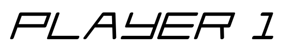 Player 1 Up font preview