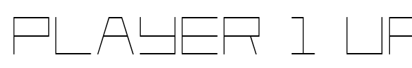 Player 1 Up font preview