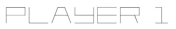 Player 1 Up font preview