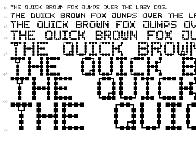 Printed Circuit Board-7 font waterfall