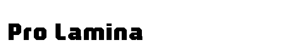 Pro Lamina font